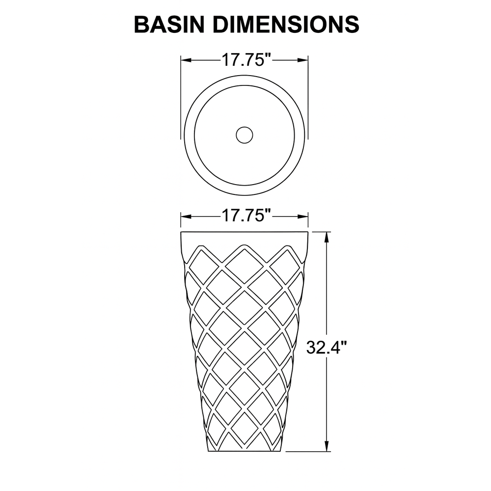 Basin - One Piece Glow Art - Premium Quality- 5 Years Warrenty