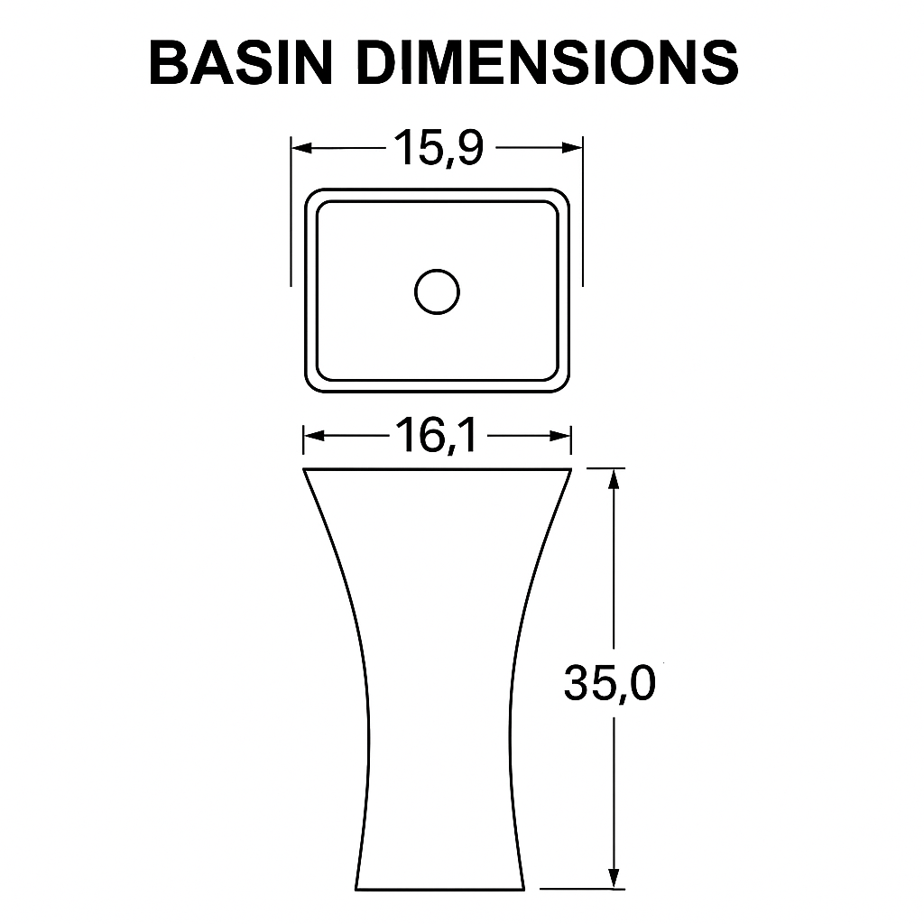 Basin - One Piece Metropolitian - Premium Quality - 5 Years Warrenty