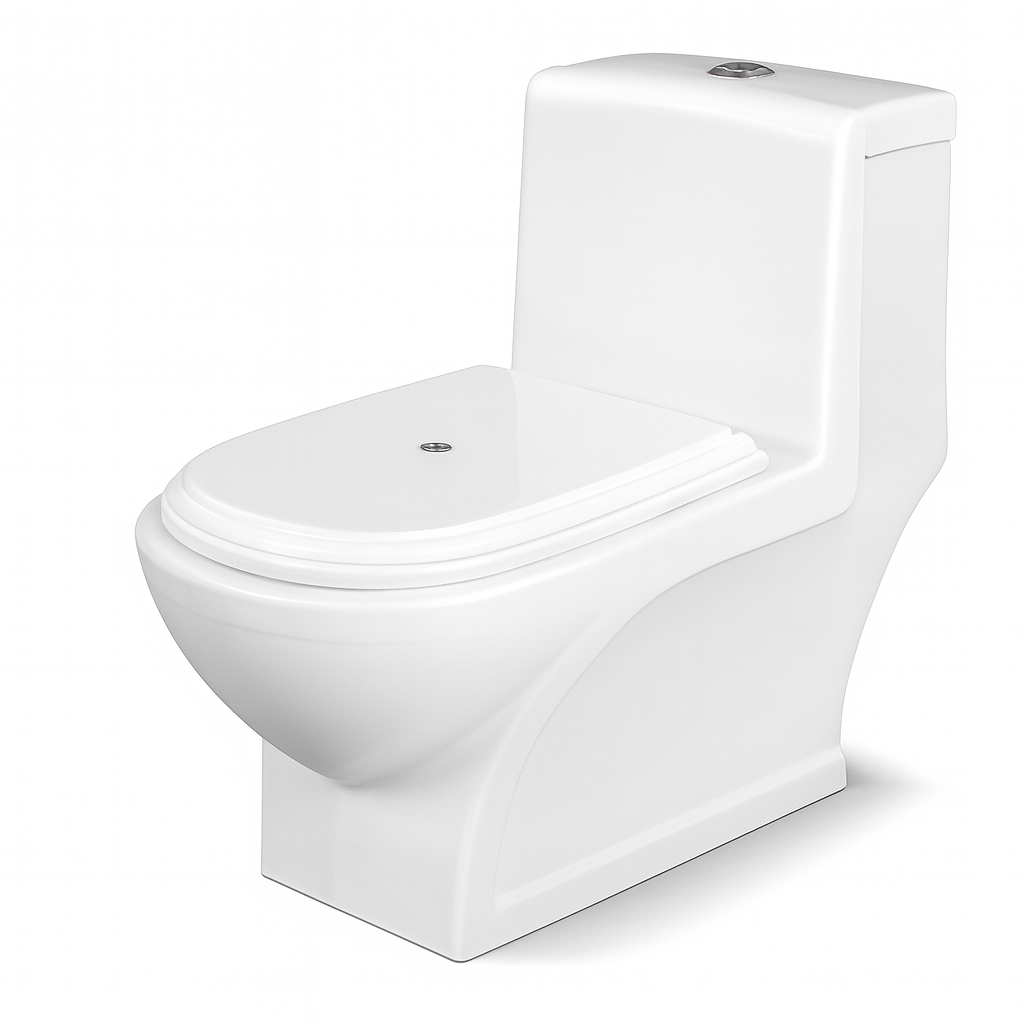 Commode - One Piece Curve 2 - Modern - Premium Quality - 5 Years Warrenty