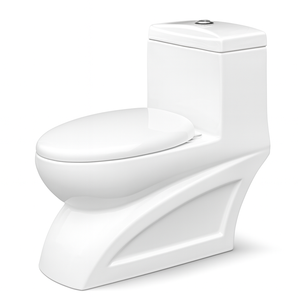 Commode - One Piece Curve - Modern - Premium Quality - 5 Years Warranty