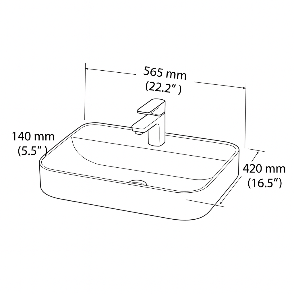 Vanity Basin - Oasis - Premium - 5 Years Warrenty