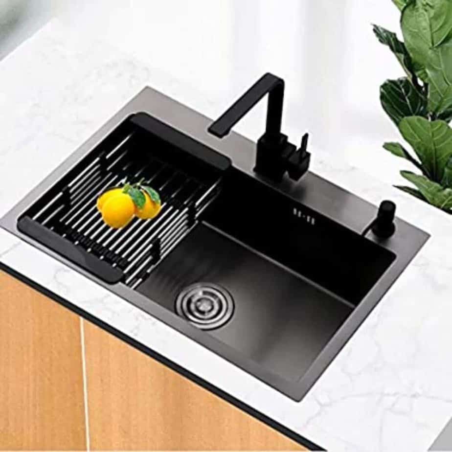 Black Kitchen Sink - SS - 304 Grade - 18x24- Premium Quality