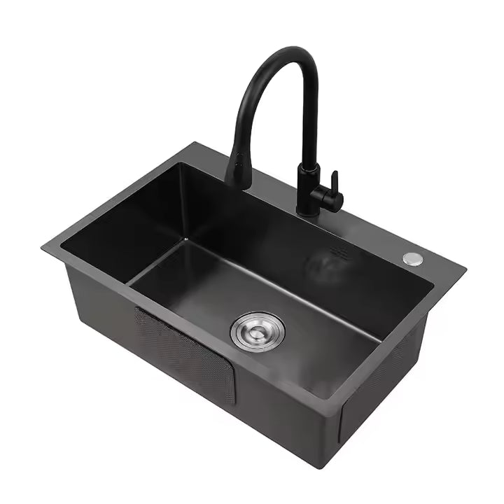 Black Kitchen Sink - SS - 304 Grade - 18x24- Premium Quality