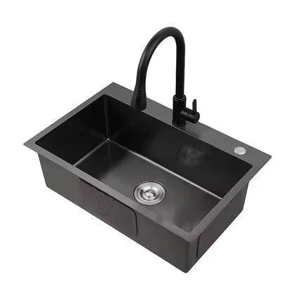 Black Kitchen Sink - SS - 304 Grade - 18x24- Premium Quality